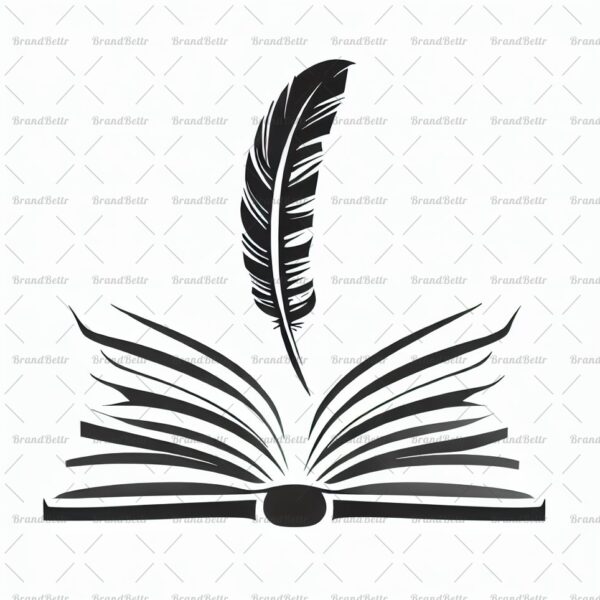 Offenes Buch und Feder